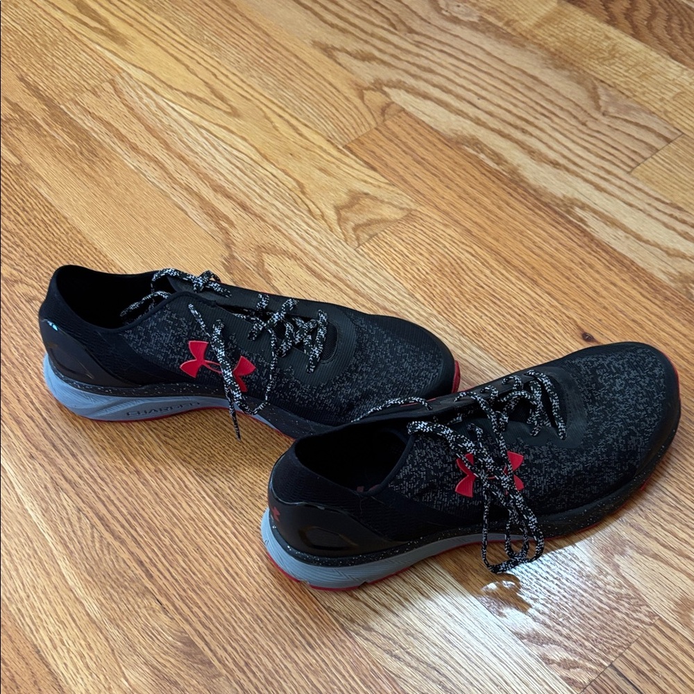 Under Armour Black and Red Athletic Shoes NWOT